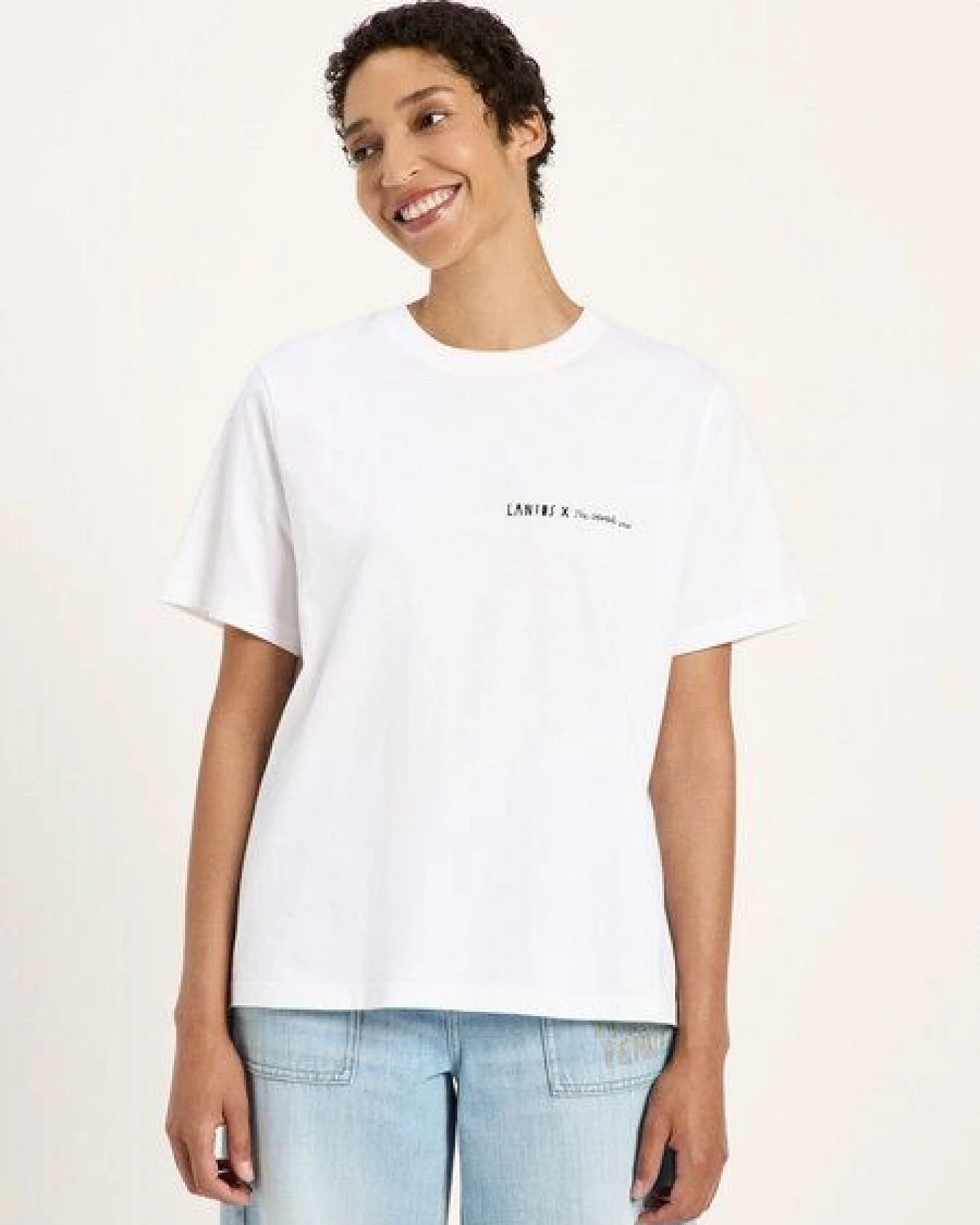 LANIUS Statementshirt "CAT" (GOTS) aus Bio-Baumwolle – Ansicht 2