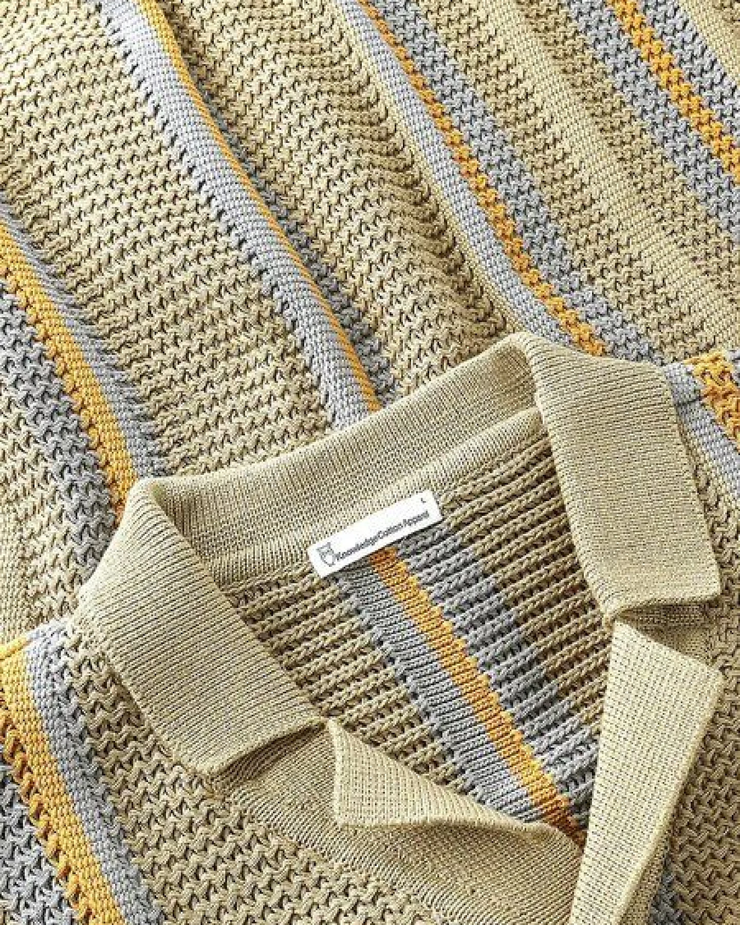 Knowledge Cotton Apparel Striped Knitted Shirt – Ansicht 2