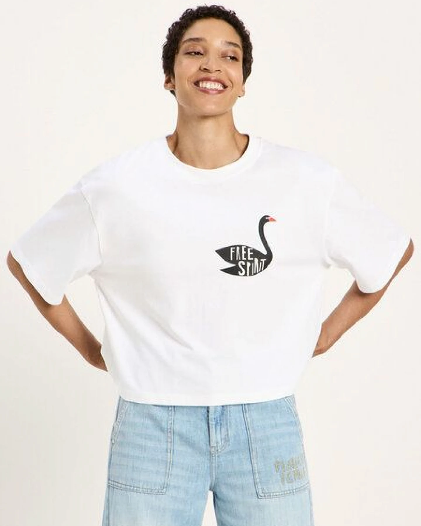 LANIUS Oversized Statementshirt (GOTS) aus Bio-Baumwolle – Ansicht 3