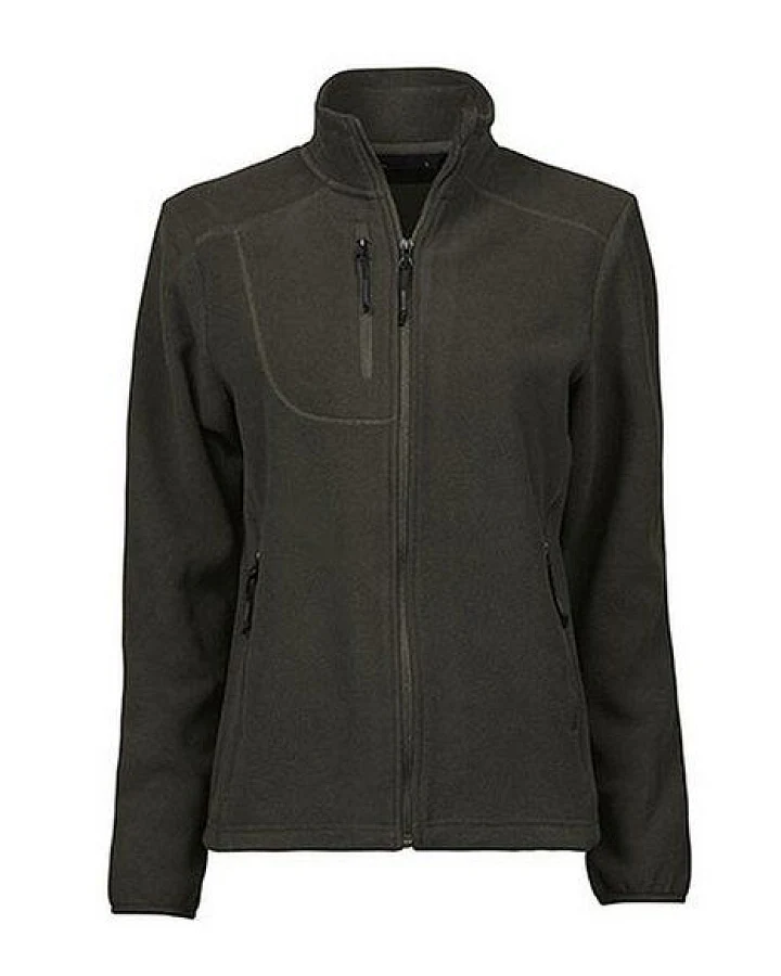 TeeJays Übergangsjacke Outdoor Fleecejacke Damen bis Gr. 3XL Trail Fleece Jacket Recyceltes Polyester