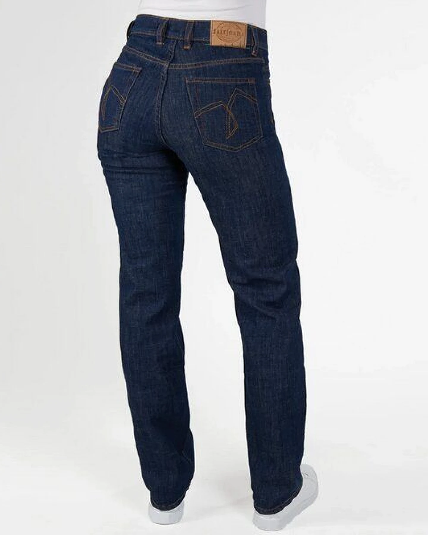 fairjeans Damenjeans CLASSIC, gerades Bein, hoher Bund, in Farben NAVY und WAVES – Ansicht 4