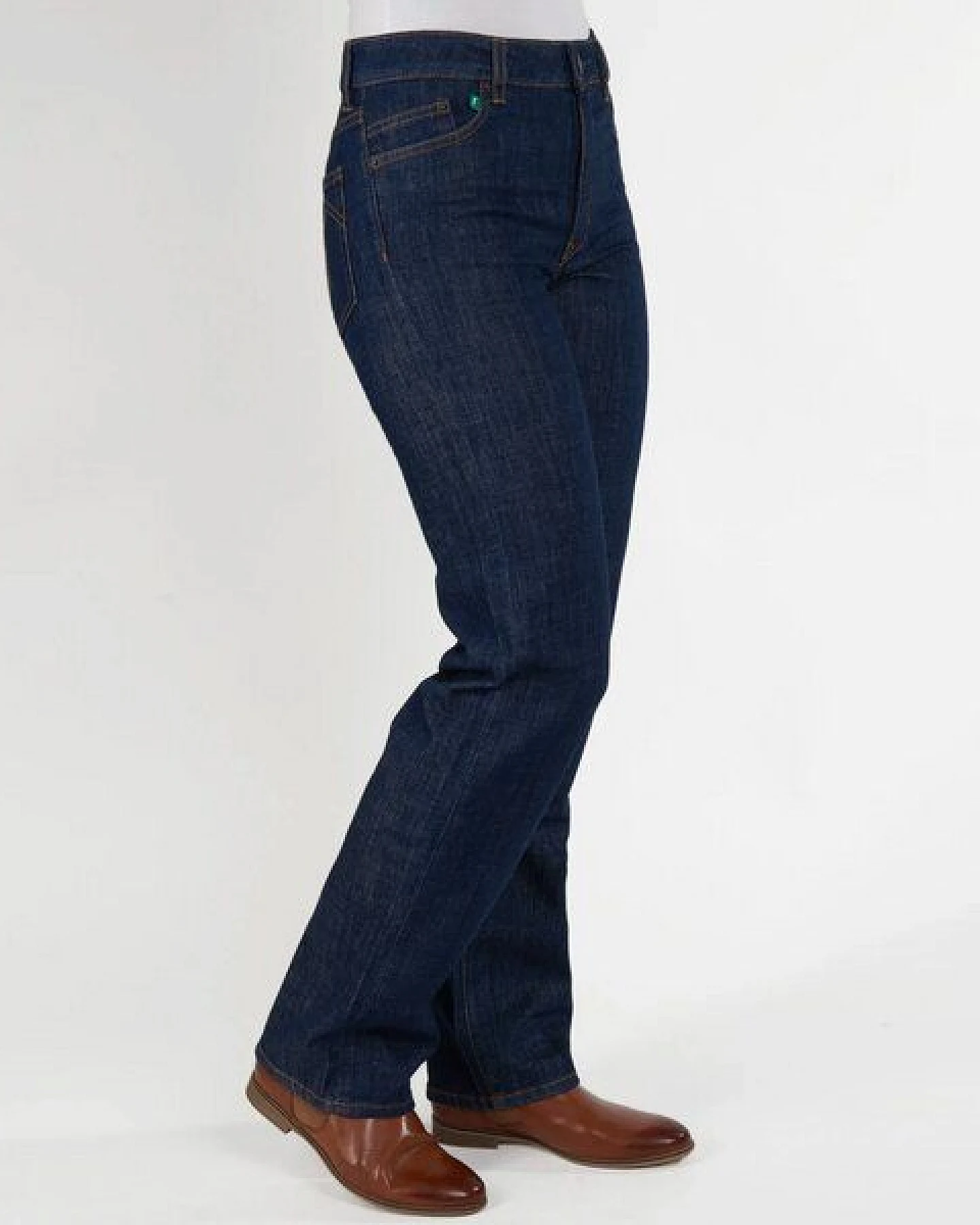 fairjeans Damenjeans CLASSIC, gerades Bein, hoher Bund, in Farben NAVY und WAVES – Ansicht 3