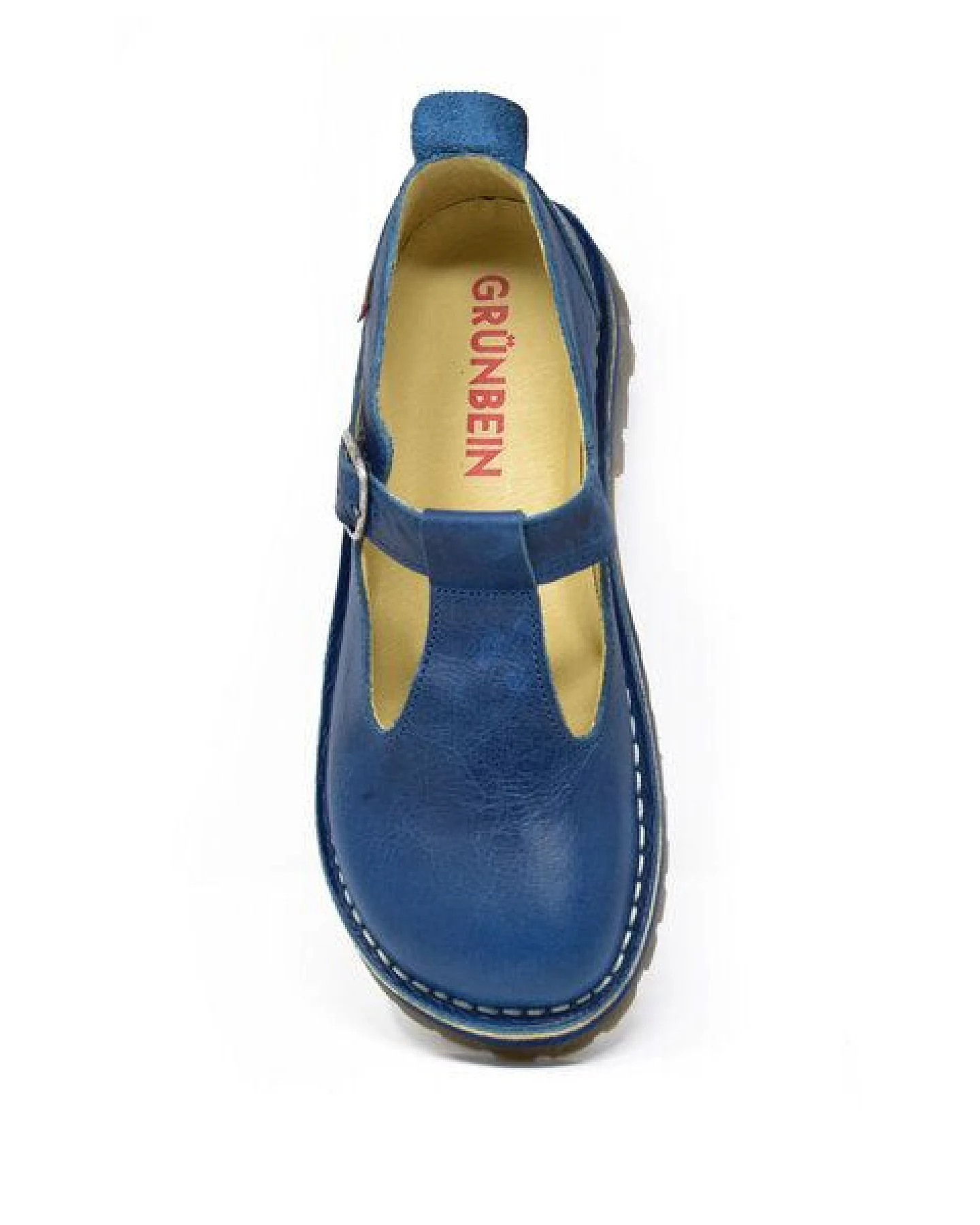 Grünbein Shoes Grünbein Spangen-Ballerinas Paula Naturform blau – Ansicht 4