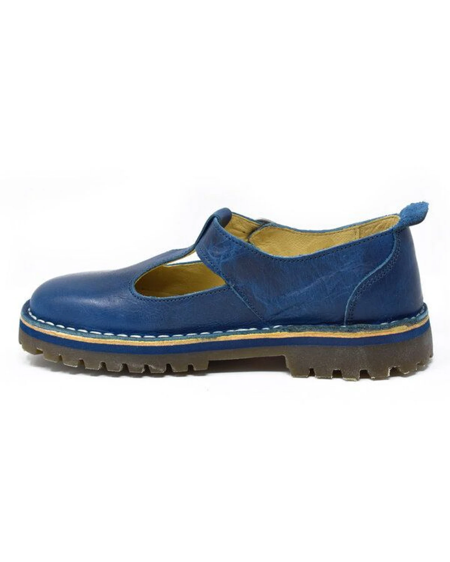 Grünbein Shoes Grünbein Spangen-Ballerinas Paula Naturform blau – Ansicht 3