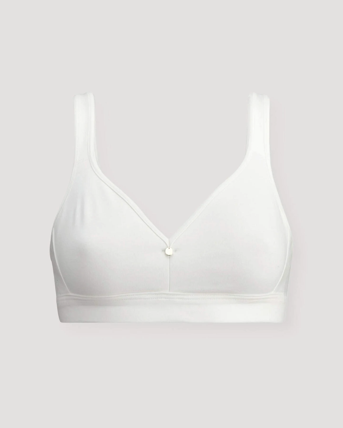 hessnatur Damen Comfort BH bügellos COTTON FEEL aus Bio-Baumwolle - weiß - Größe 75A – Ansicht 3