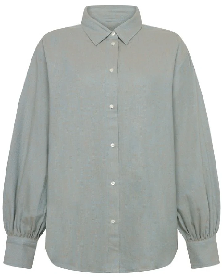 KnowledgeCotton Apparel - Women's Fisbone Flanel - Bluse Gr XL grau