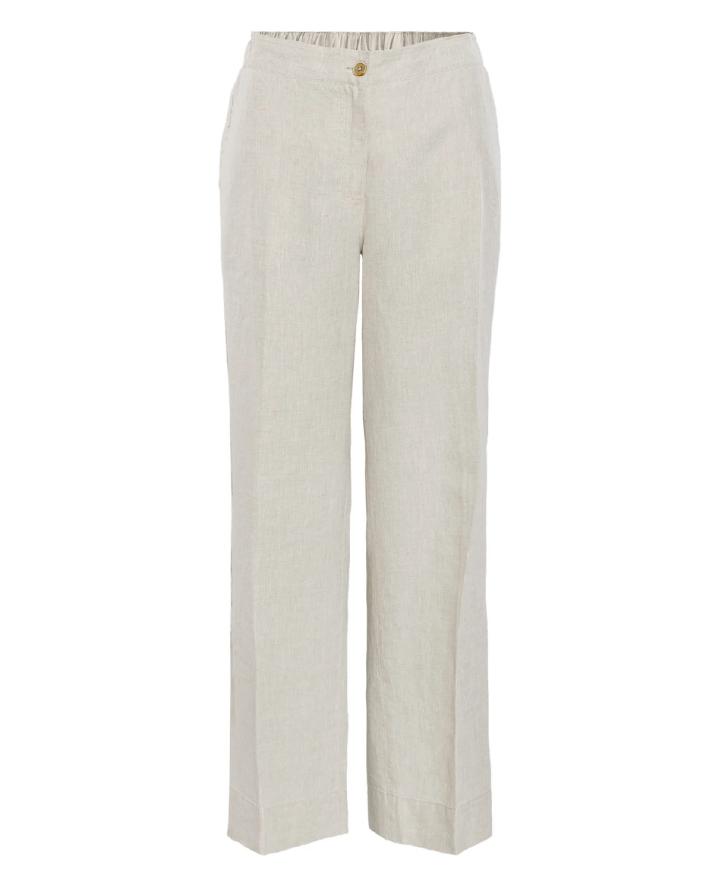 Damen Leinen Hose Beige – Ansicht 2