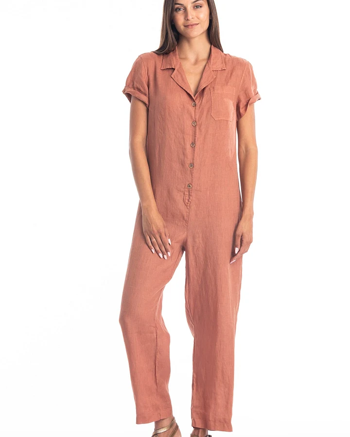 RAVENS VIEW IBIZA Damen vegan Jumpsuit Portofino Bronze