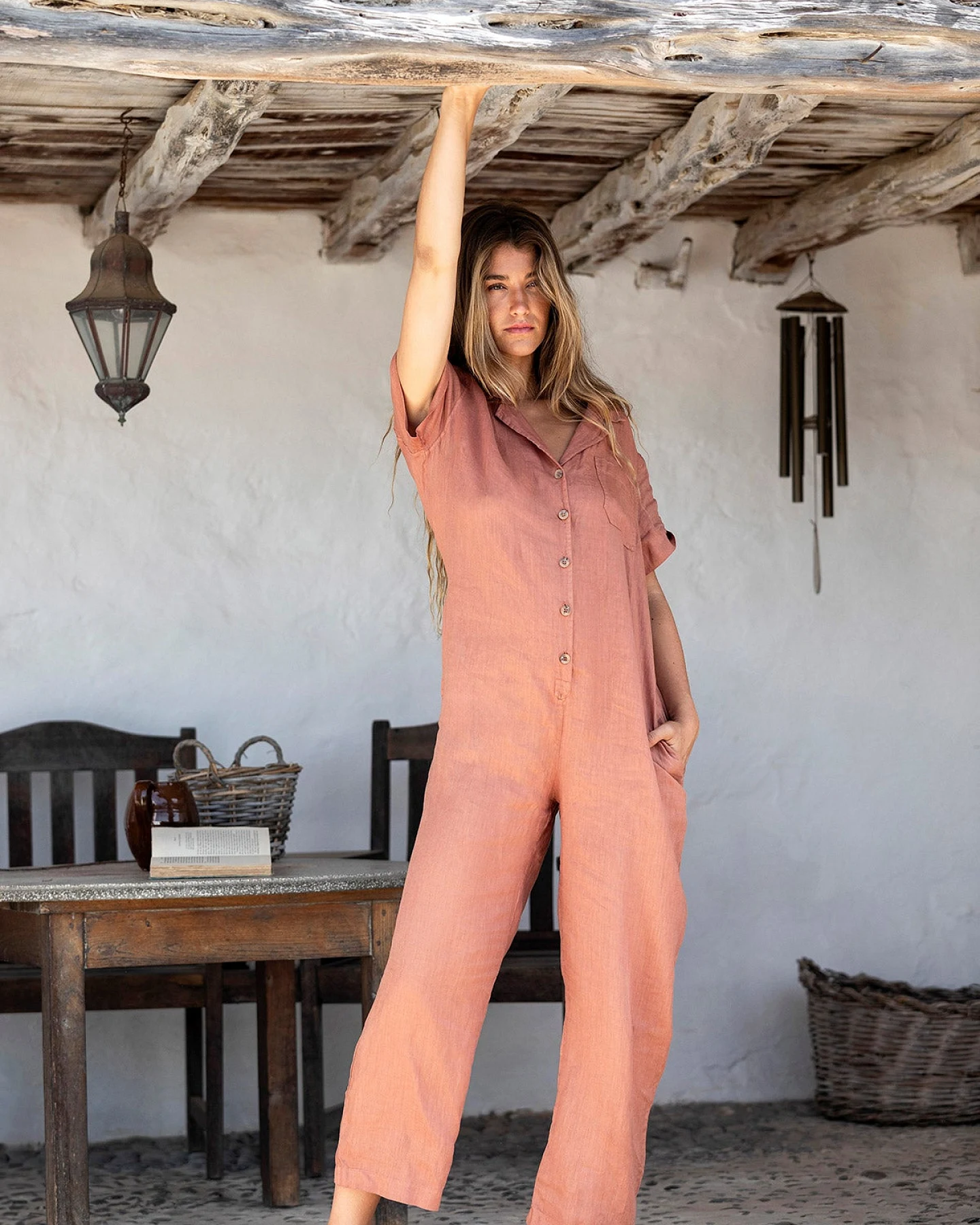 RAVENS VIEW IBIZA Damen vegan Jumpsuit Portofino Bronze – Ansicht 2