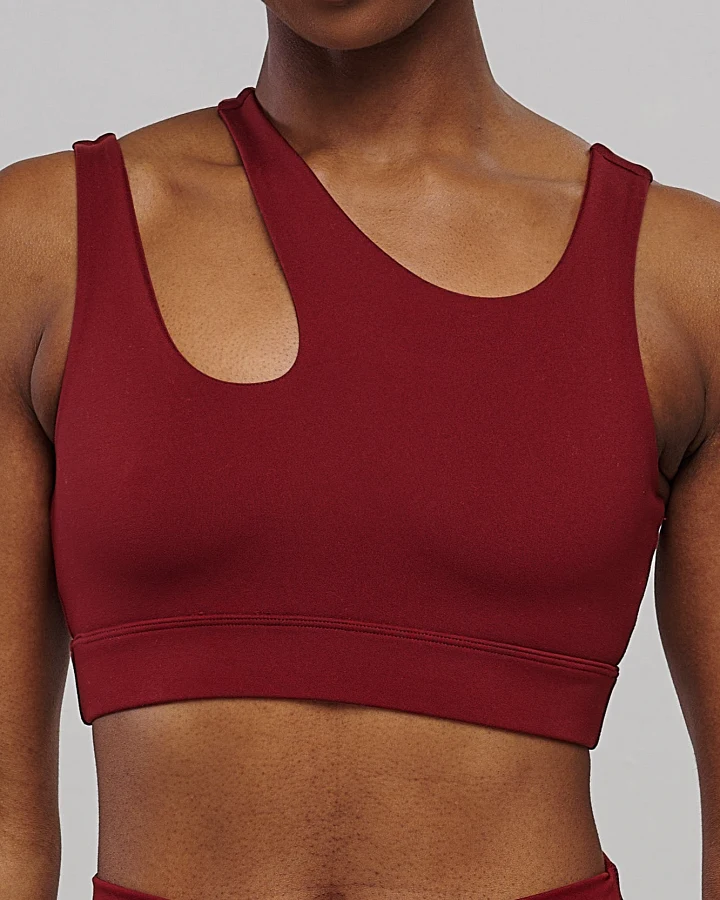 SEAAV Damen vegan Sport Bh Cut Out Coastal Cranberry