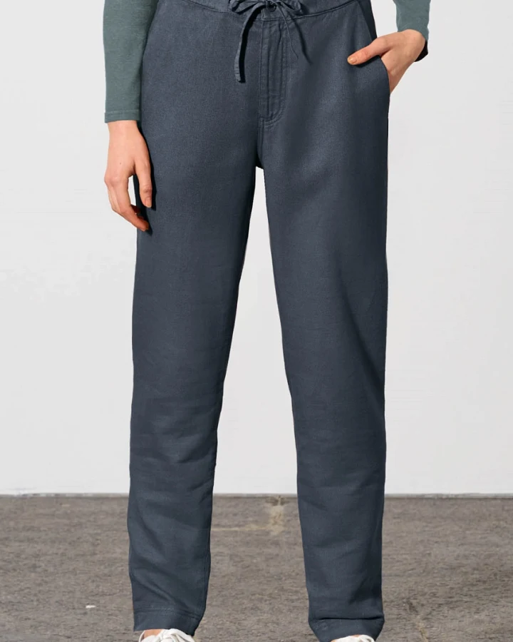 Hempage Herren vegan Hose Unisex Dunkelgrau