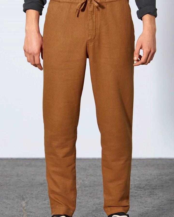Hempage Herren vegan Hose Unisex Mandelbraun