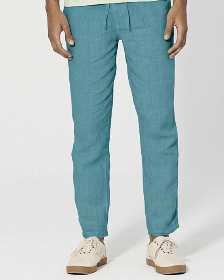 Hempage Herren vegan Hose Unisex Wave Blau