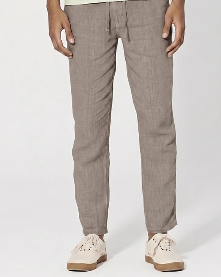 Hempage Herren vegan Hose Unisex Hanfhose Taupe