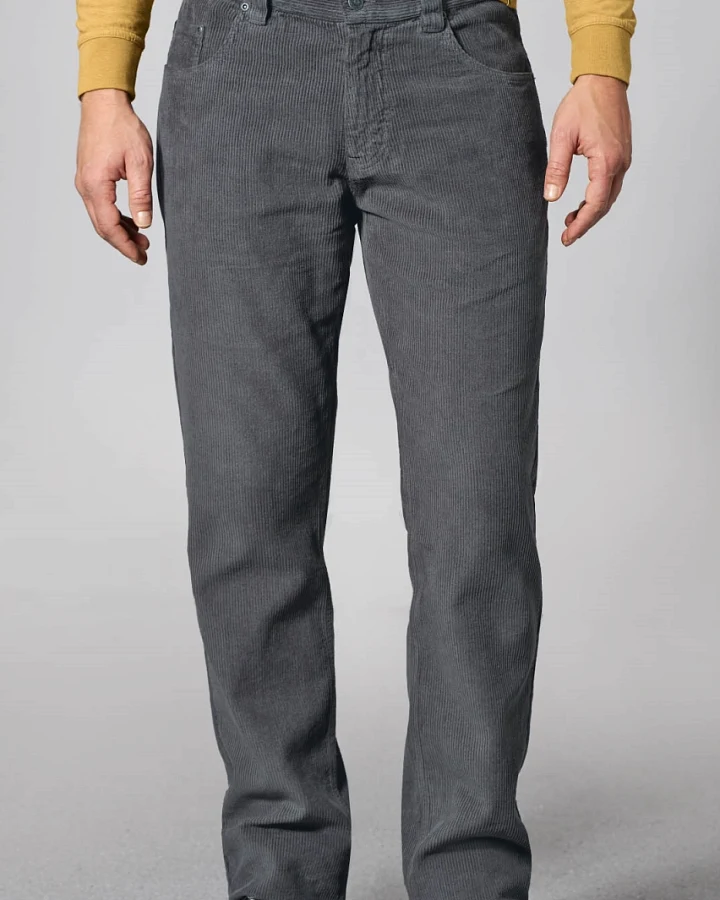 Hempage Herren vegan Hose Aus Cord Schiefergrau