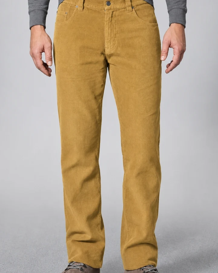 Hempage Herren vegan Hose Corduroy Dijon Gelb