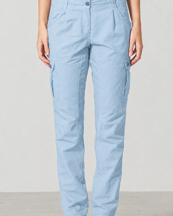 Hempage Damen vegan Cargohose Clearsky Blau