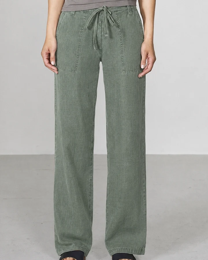 Hempage Damen vegan Hose Airy Summer Thymiangrün