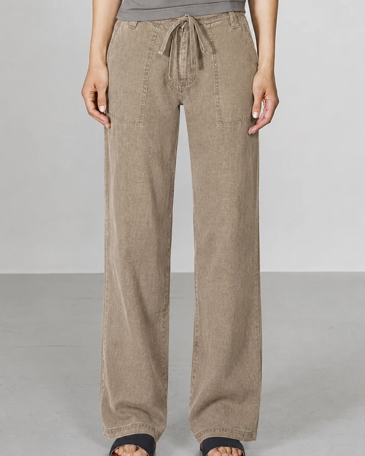 Hempage Damen vegan Hose Airy Summer Grit Beige