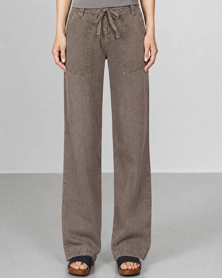Hempage Damen vegan Hose Airy Summer Staubbraun