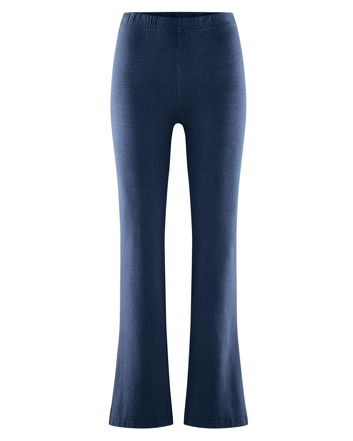 Hempage Damen vegan Hose Mit Ausgestelltem Bein Marineblau – Ansicht 2