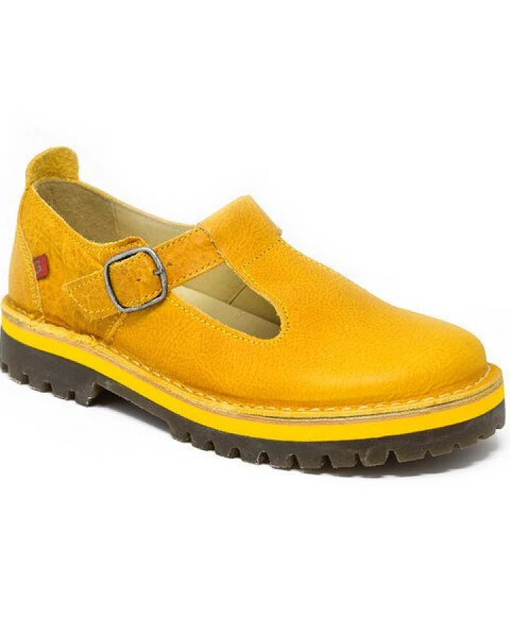 Grünbein Shoes Spangen-Ballerinas Paula Naturform gelb