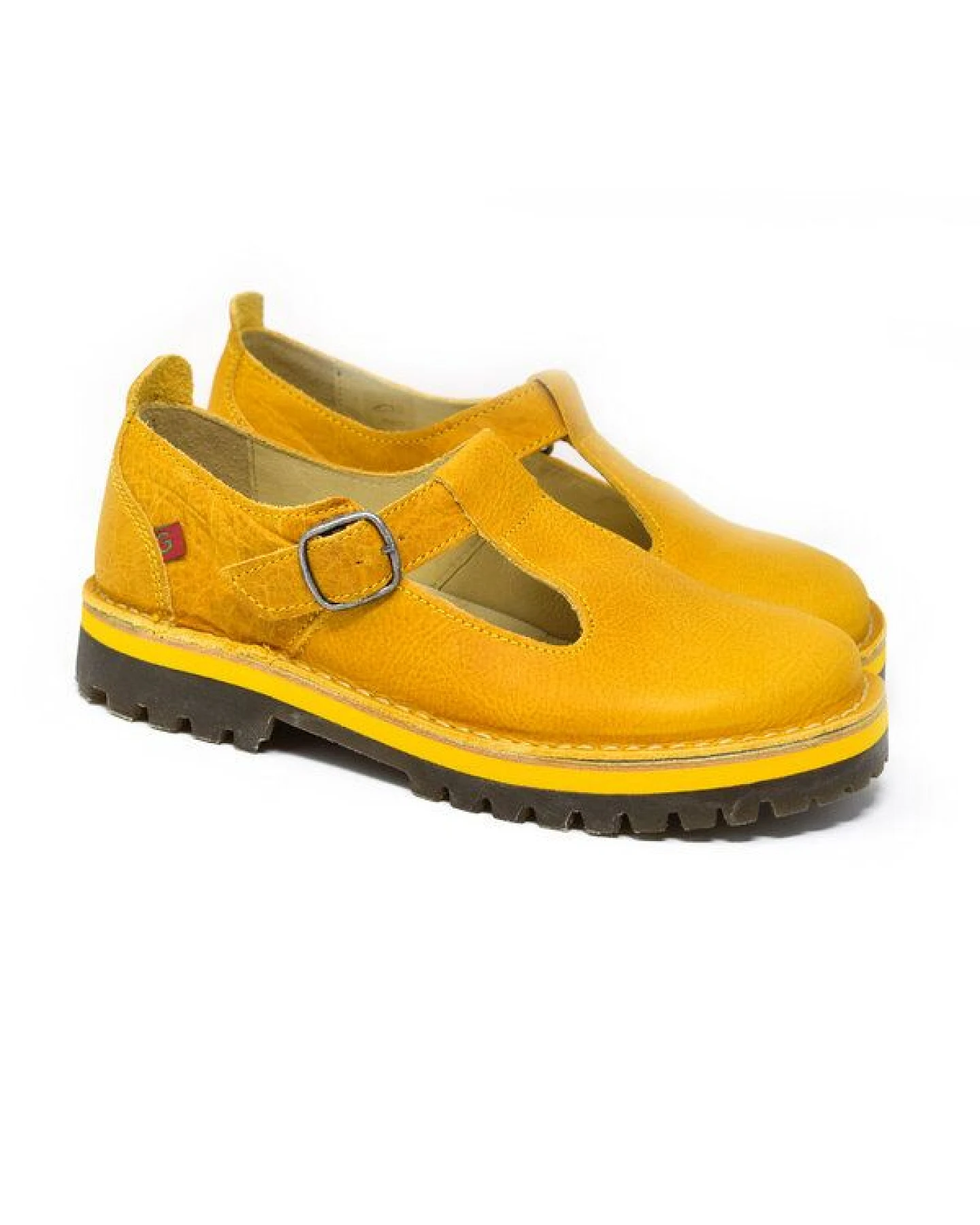 Grünbein Shoes Spangen-Ballerinas Paula Naturform gelb – Ansicht 3