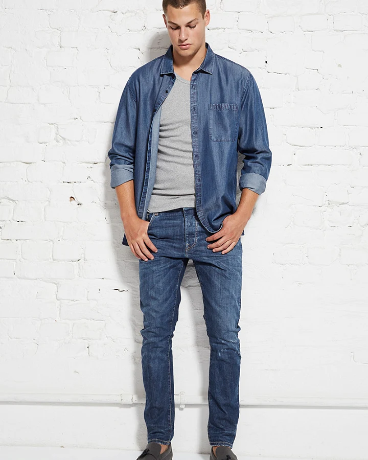 Denim shirt TENCEL male