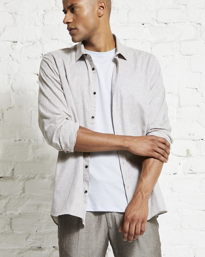 Shirt linenmix male