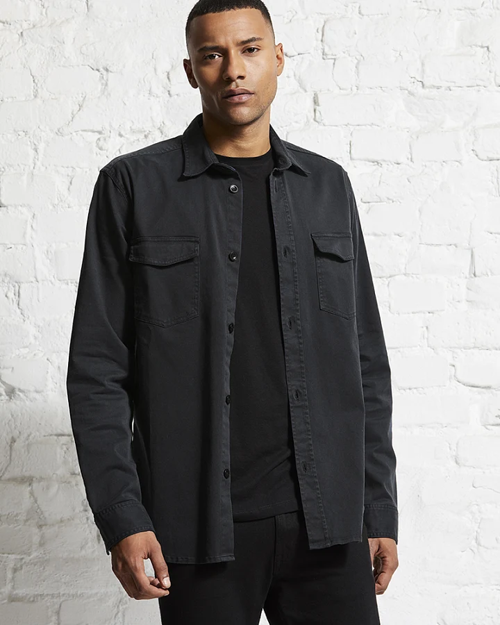 Utility shirt jacket male