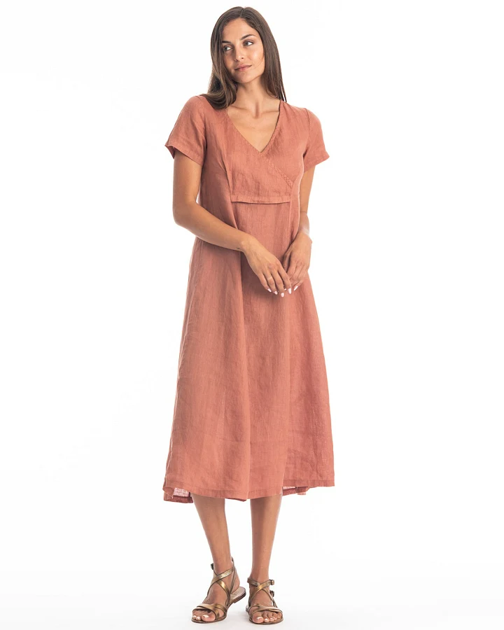 RAVENS VIEW IBIZA Damen vegan Kleid Bellagio Elegant Bronze