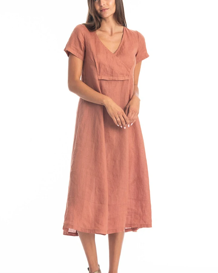 RAVENS VIEW IBIZA Damen vegan Kleid Bellagio Elegant Bronze