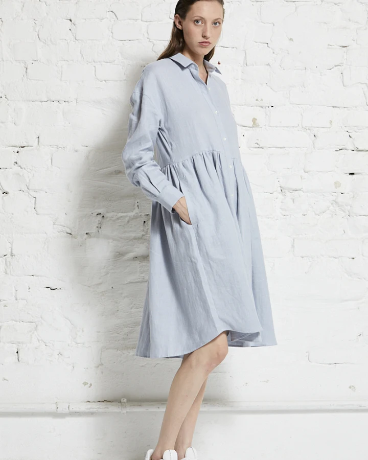 Oversize dress linen