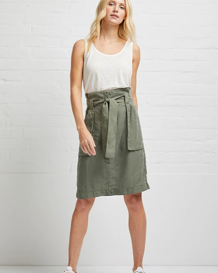 Linen tanktop poplin mix