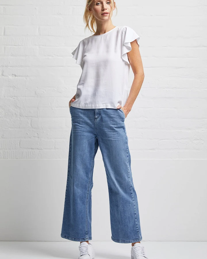 Volant blouse 1/2 TENCEL