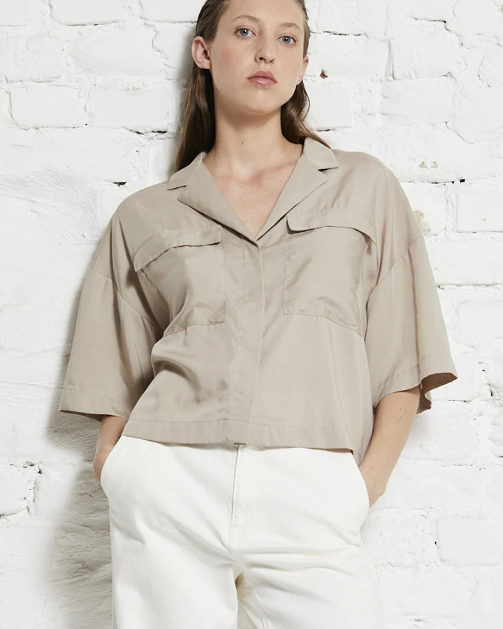 Utility revers blouse TENCEL