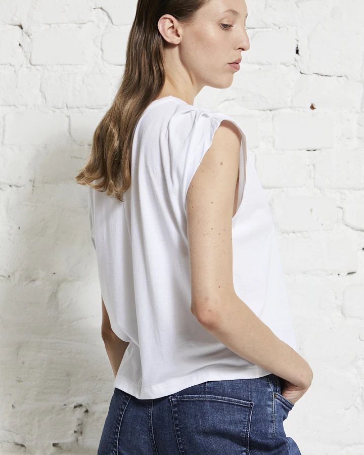 Pleated oversize top