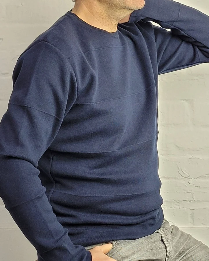 Crewknit punto milano stripe