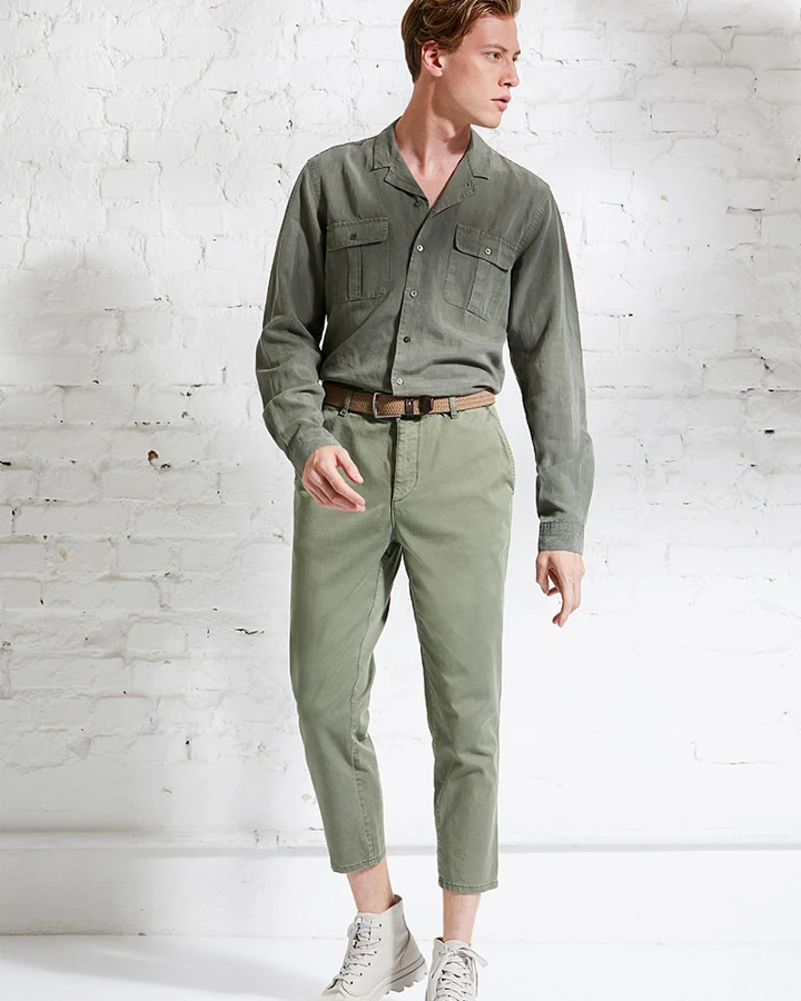 Linen TENCEL safari shirt slim
