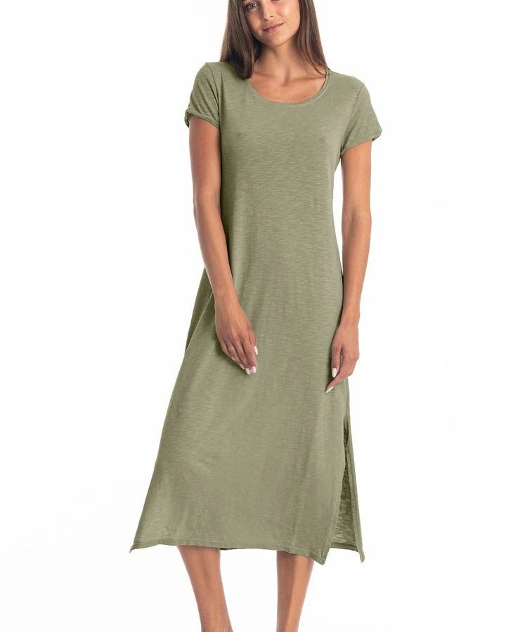 RAVENS VIEW IBIZA Damen vegan Kleid Uma Khaki
