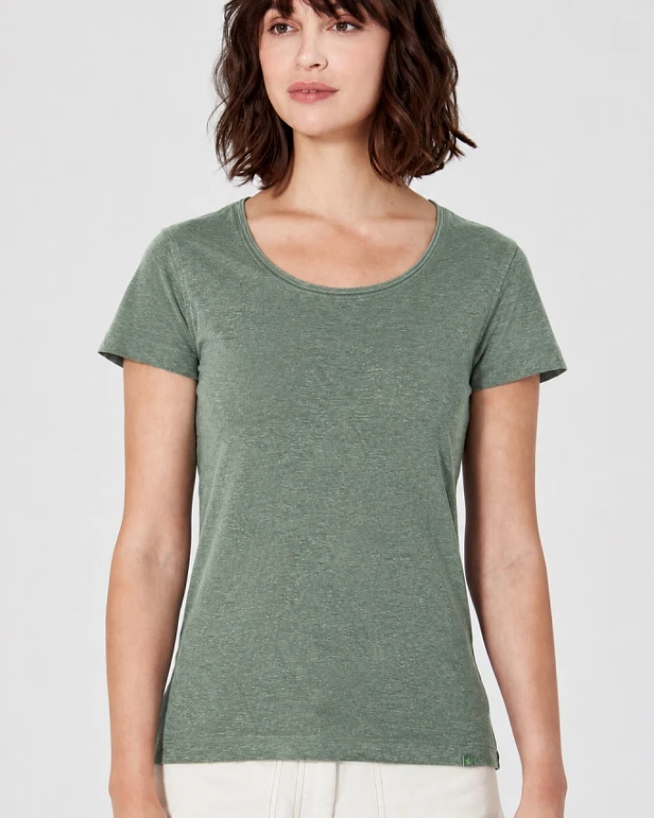Hempage Damen vegan T-Shirt Airy Herb In Grün