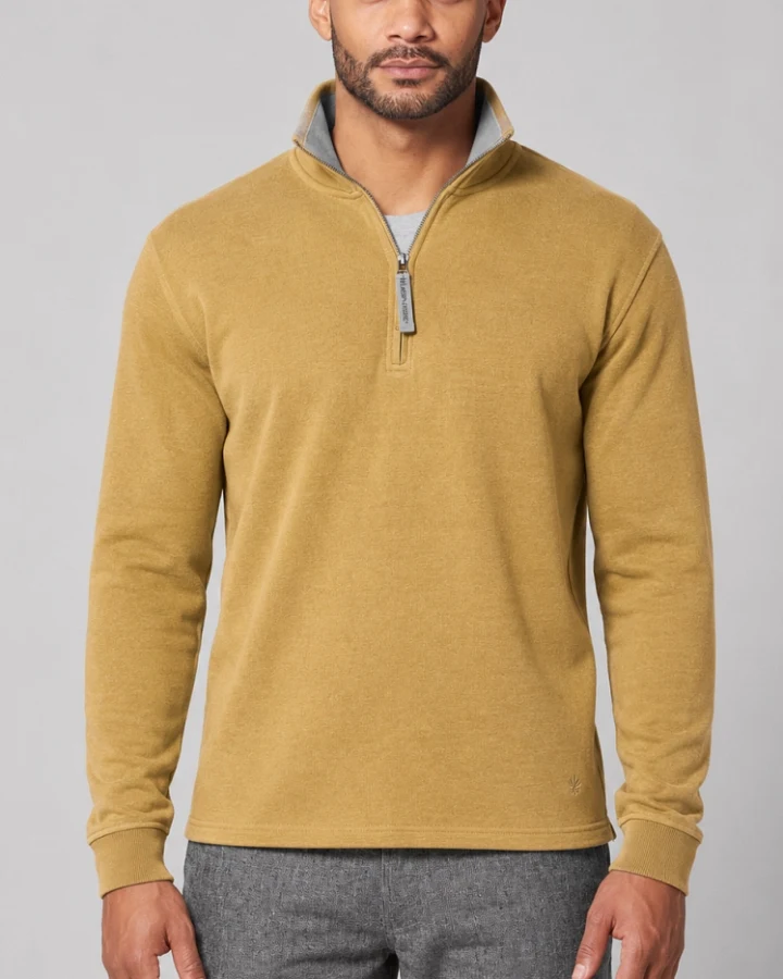 Hempage Herren vegan Sweatshirt In Dijon Gelb