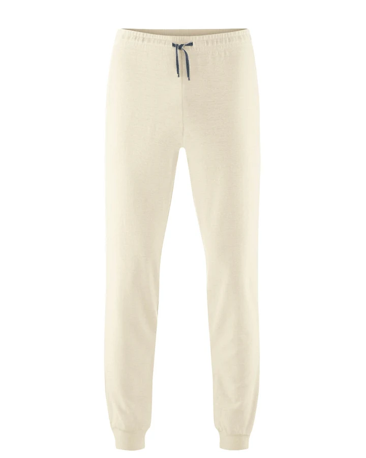 Hempage Herren vegan Unisex Schlafhose Relax Natural