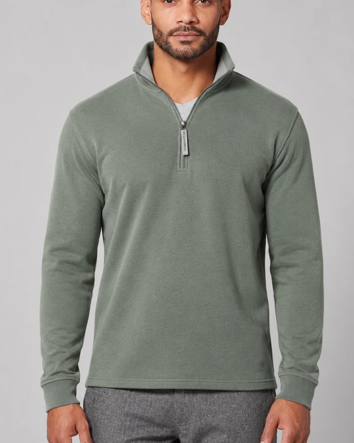 Hempage Herren vegan Sweatshirt Thymiangrün