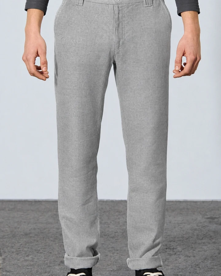 Hempage Herren vegan Hose, Sportlich Dunkelgrau
