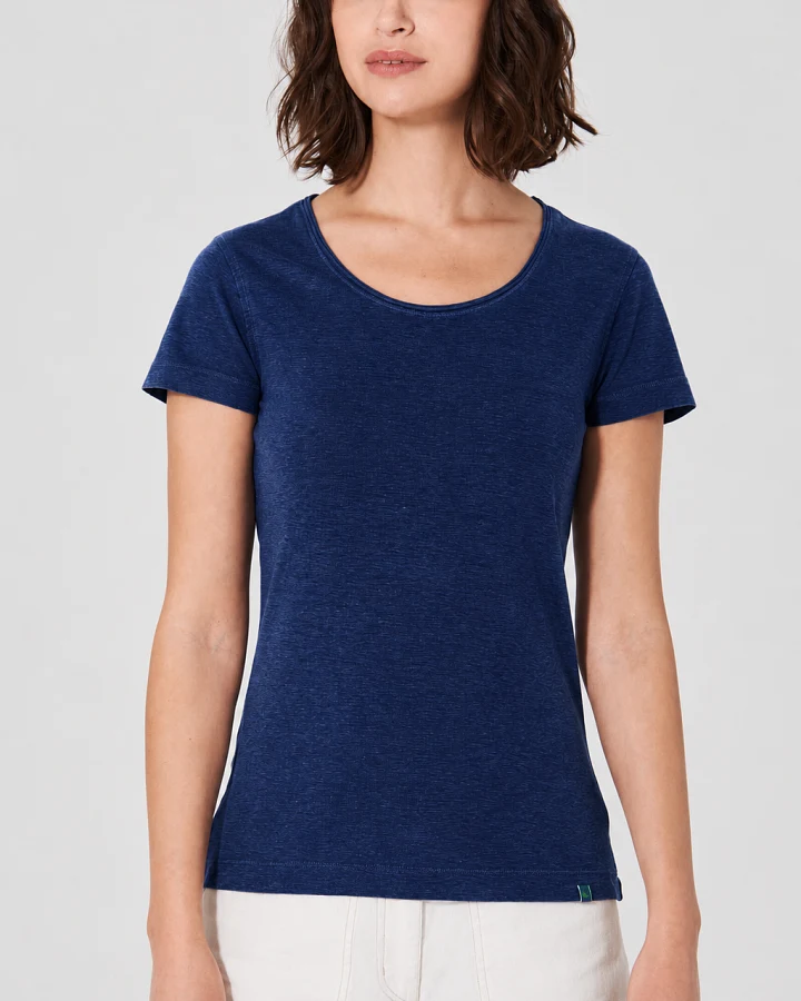 Hempage Damen vegan T-Shirt Airy Night In Marineblau