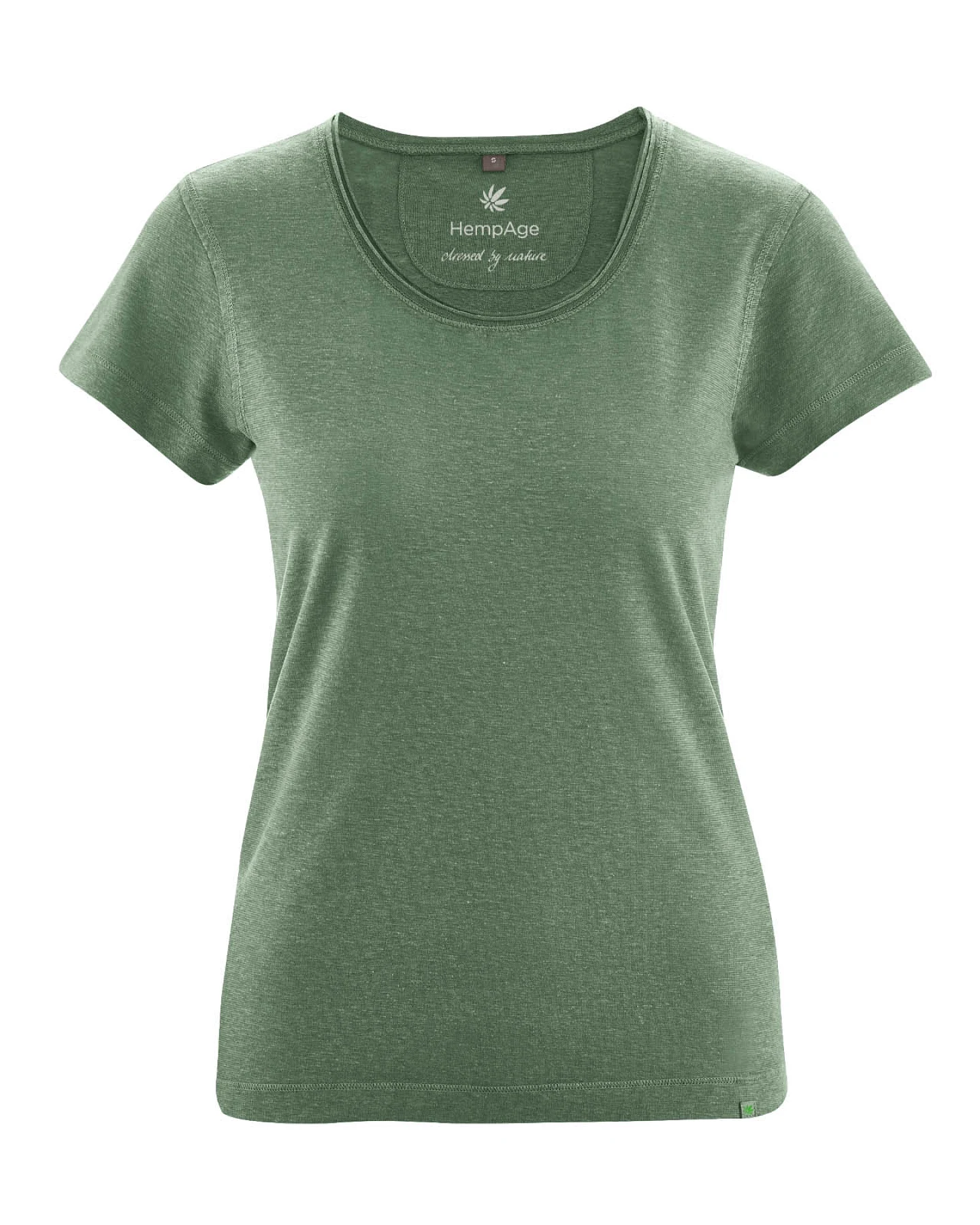 Hempage Damen vegan T-Shirt Airy Herb In Grün – Ansicht 2