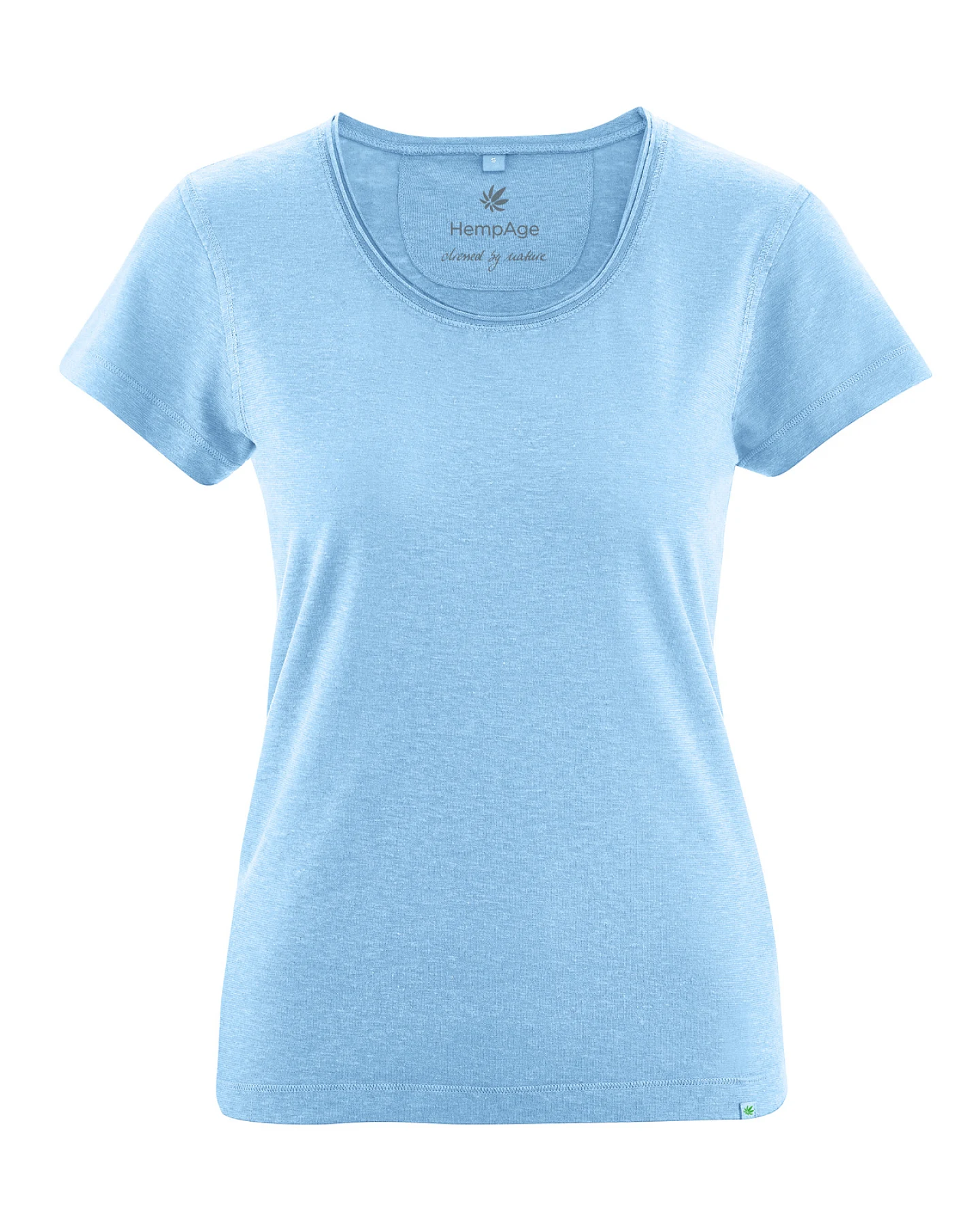 Hempage Damen vegan T-Shirt Airy In Gletscherblau – Ansicht 2