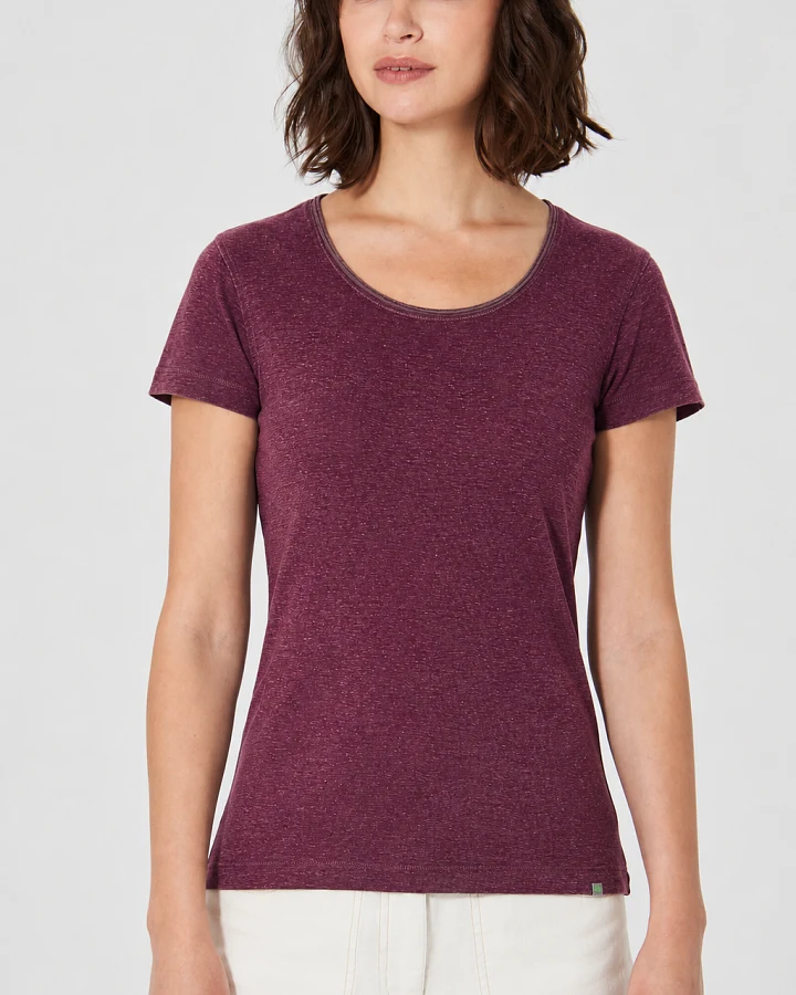 Hempage Damen vegan T-Shirt Airy Rioja In Rot