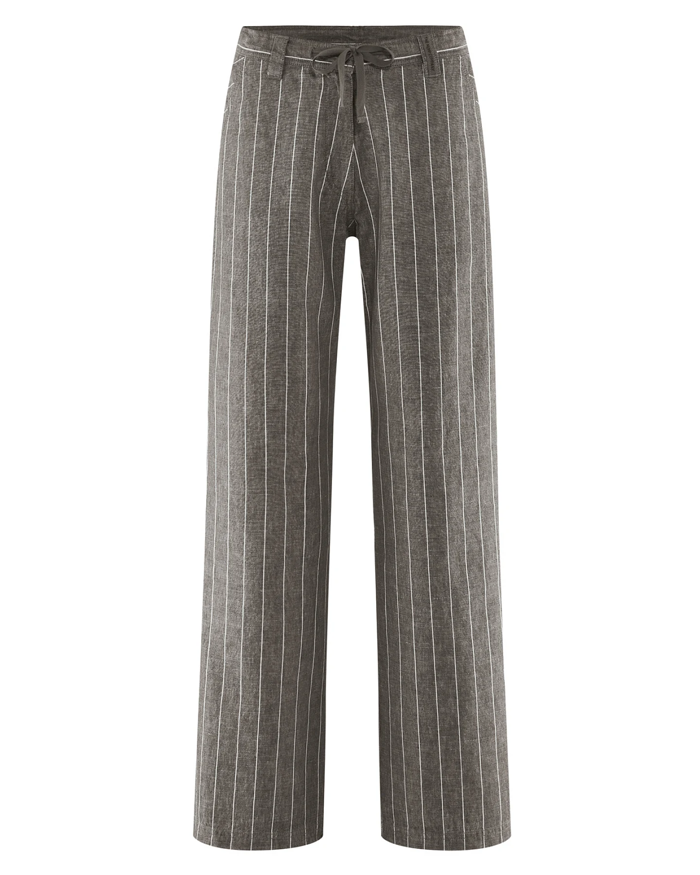 Hempage Damen vegan Hose Marlene Gestreift Asphaltgrau – Ansicht 2